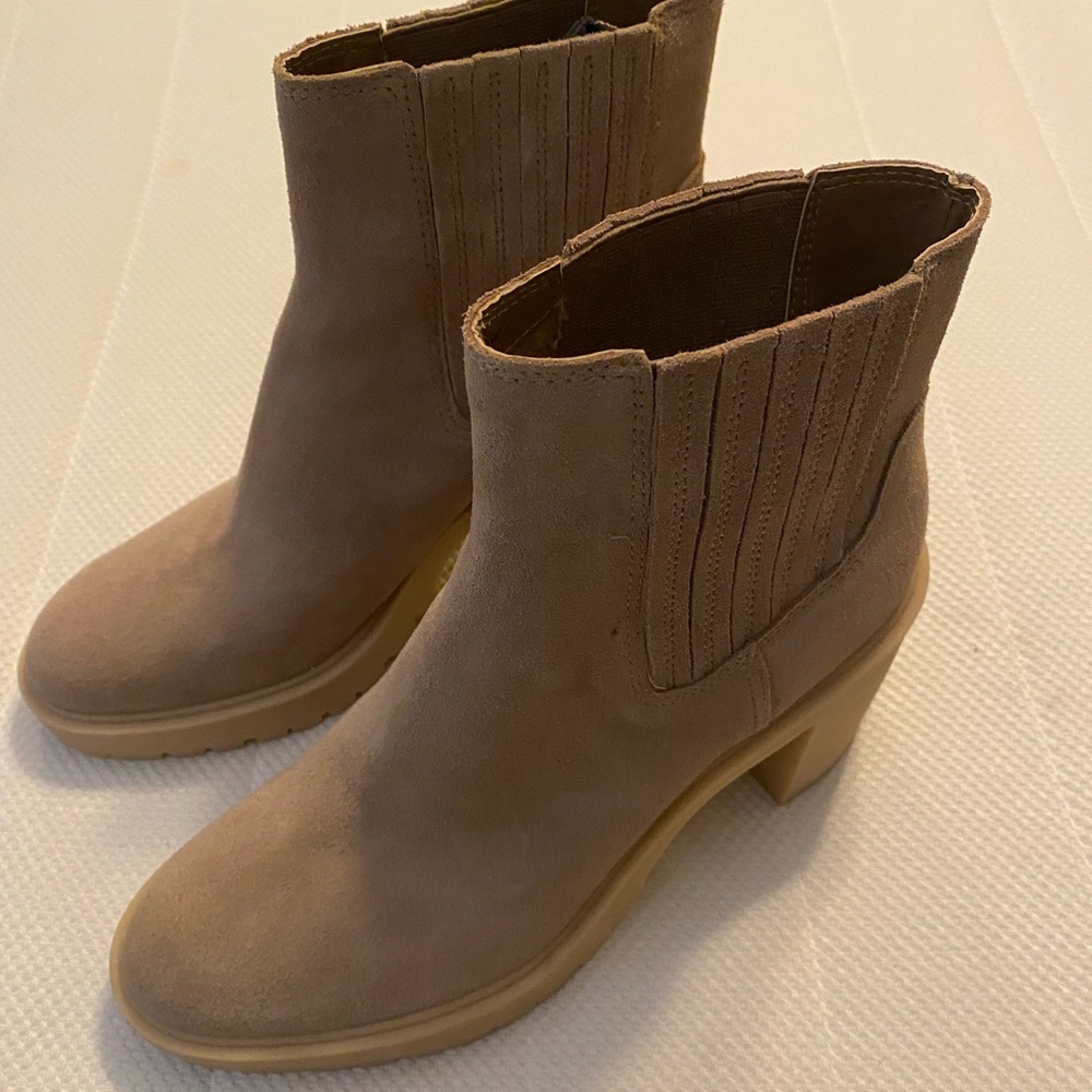 Dolce Vita Taupe Heeled Boots
